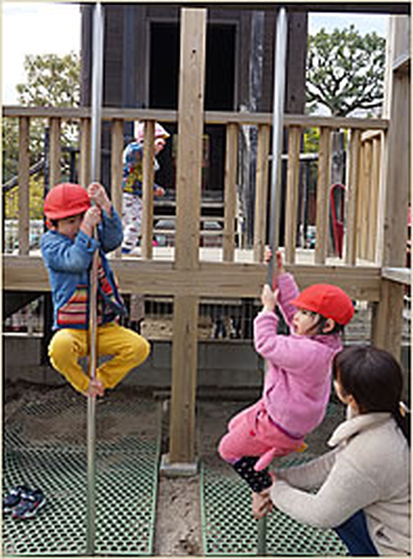 身体を使って登ります